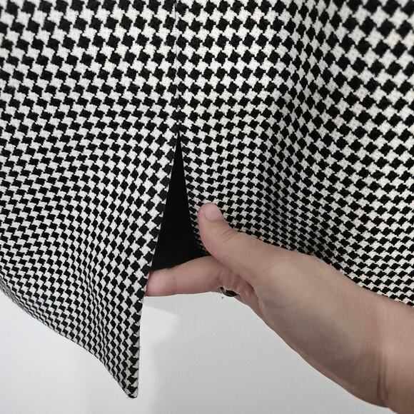 VTG Ann Taylor 100% Wool Sheath Dress Size 6 Small Houndstooth Square Neck - Picture 5 of 6
